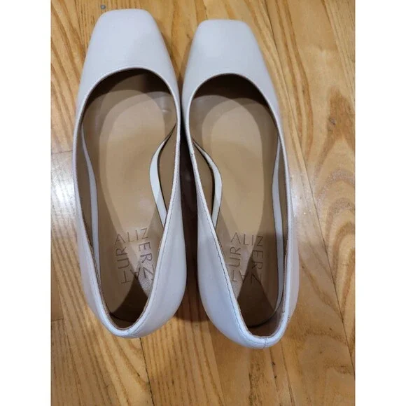 Naturalizer Womens Karina Square Toe Dressy Pump Shoe Satin Pearl White Size 6 W - Picture 5 of 8